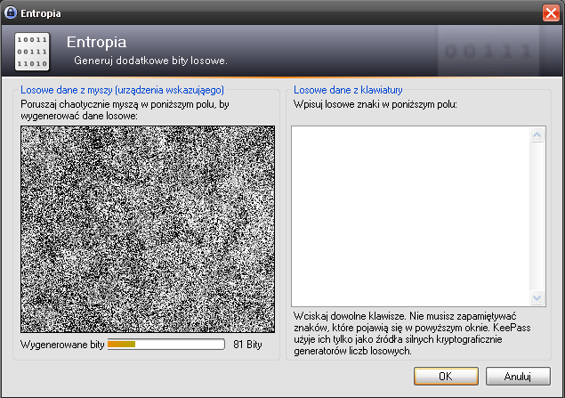 entropia - tworzenie hasła